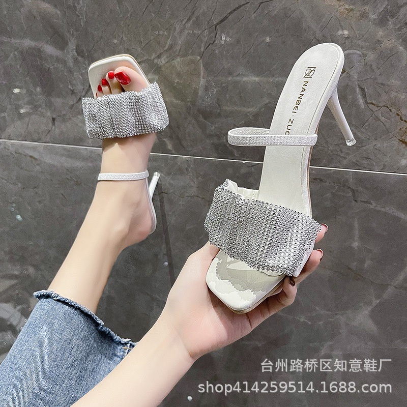 Cao Gót Sandal Cao Gót Mũi Vuông Thiết Kế Mới Thời Trang Dành Cho Năm 2023