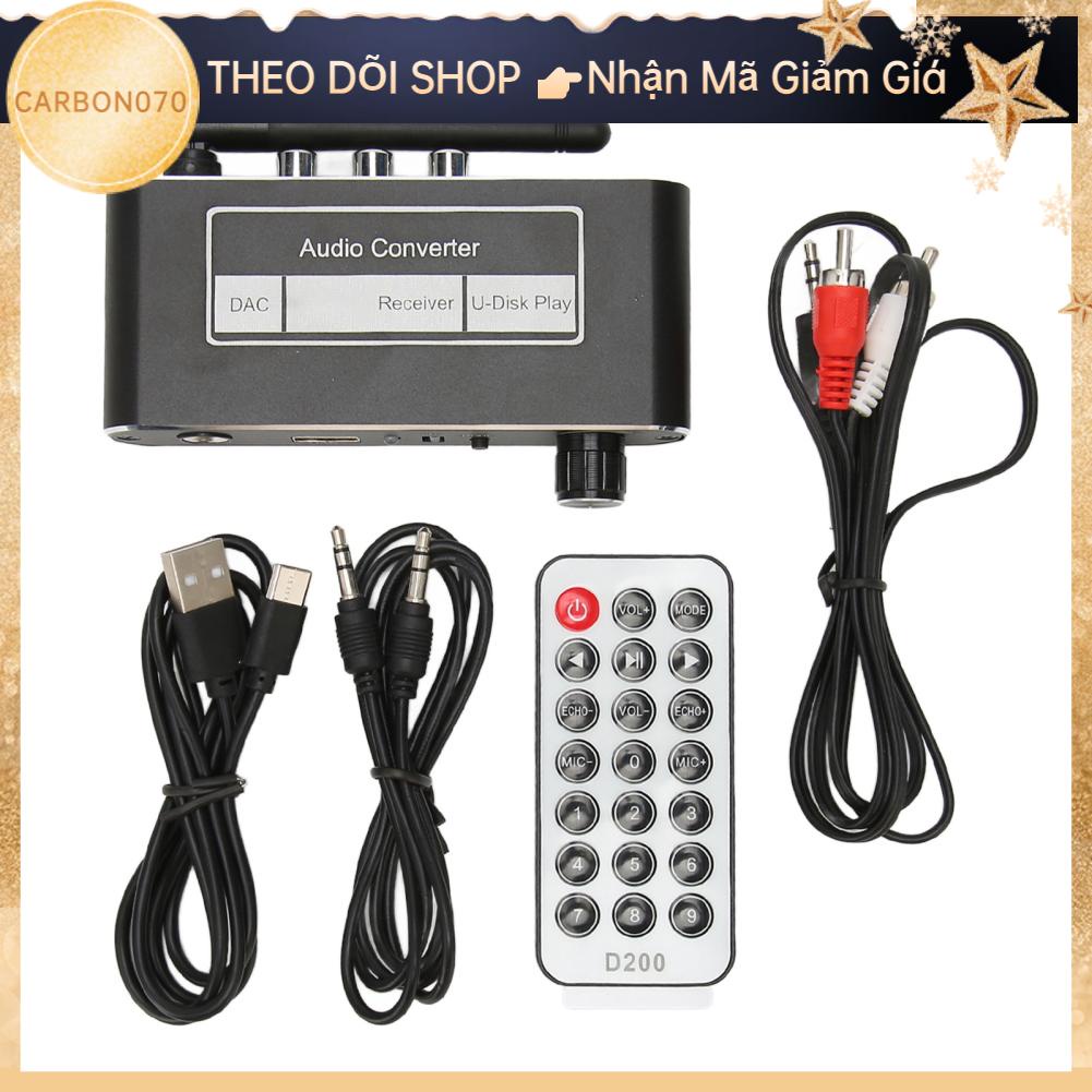 Carbon070 Bộ thu âm thanh mini Bluetooth 5.2 Hỗ trợ HiFi điều khiển từ xa U Disk chuyển đổi lossless để giải trí
