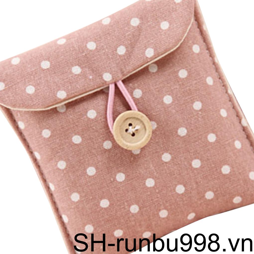 Ví Đựng Tiền Mini Họa Tiết Chấm Bi Xinh Xắn Dành Cho Nữ