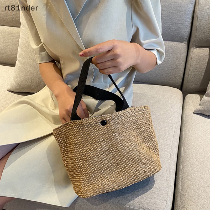 Túi Rơm Dệt Đeo Vai / Xách Tay Thời Trang Cổ Điển Cho Nữ