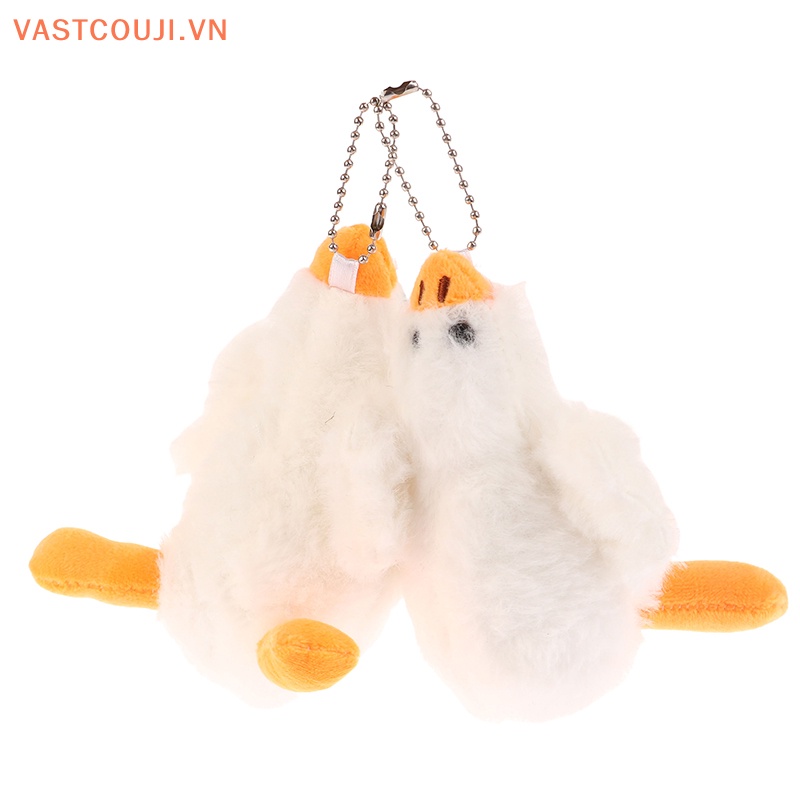 Móc Khóa Hình Ngỗng Nhồi Bông Màu Trắng Đáng Yêu