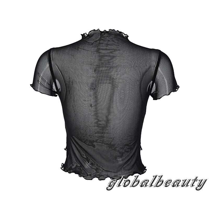 Áo Thun Crop Top Tay Ngắn In Chữ Lettuce Trim Thời Trang Mùa Hè Cho Nữ