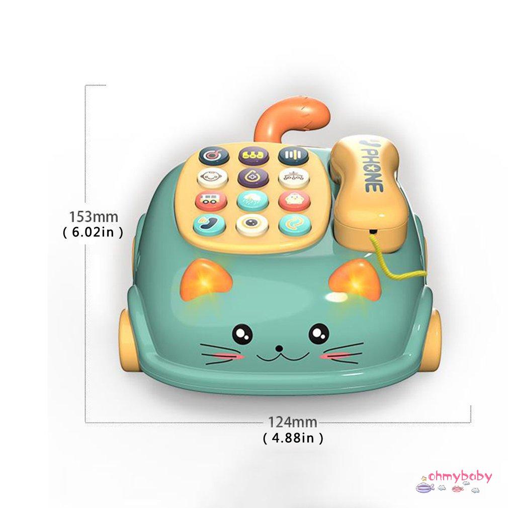 [OMB] Trẻ Em Montessori Điện Thoại Đồ Chơi Giáo Dục Sớm Âm Nhạc Truyện Máy Sơ Sinh Mô Phỏng Quà Tặng [Z/10]