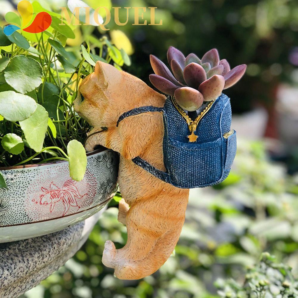 Phụ Kiện Treo Trang Trí Sân Vườn Hình Mèo Leo Núi Bằng Nhựa Resin