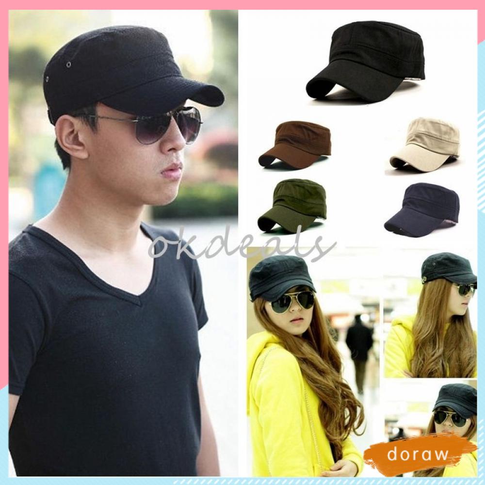 Mũ Lưỡi Trai Cotton Màu Trơn Phong Cách Vintage