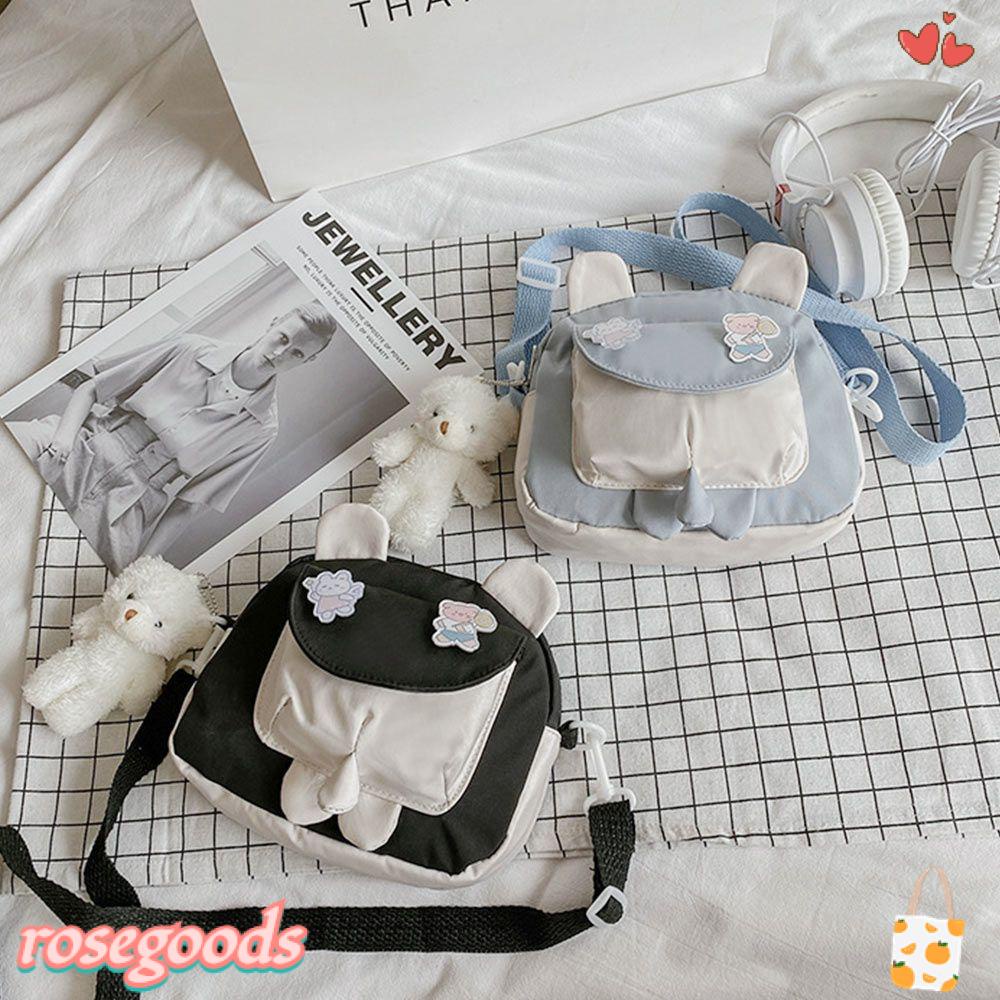 Túi Tote Đeo Vai Cỡ Lớn In Họa Tiết Hoa Hồng Dễ Thương