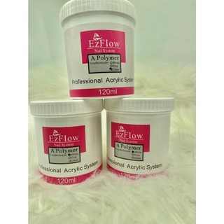 Bột đắp móng EZFLOW 120g chính hãng siêu mịn, không vón cục - màu trắng và trong suốt