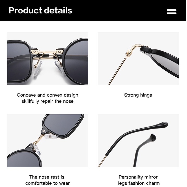 Kính Mát Tròn Gọng Kim Loại Chống Tia UV400 Phong Cách Retro Thời Trang Unisex