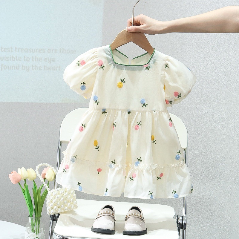 váy bé gái mùa hè Đầm Công Chú ThắT Nơ Dễ Thương Cho Bé GáI,Children's dresses