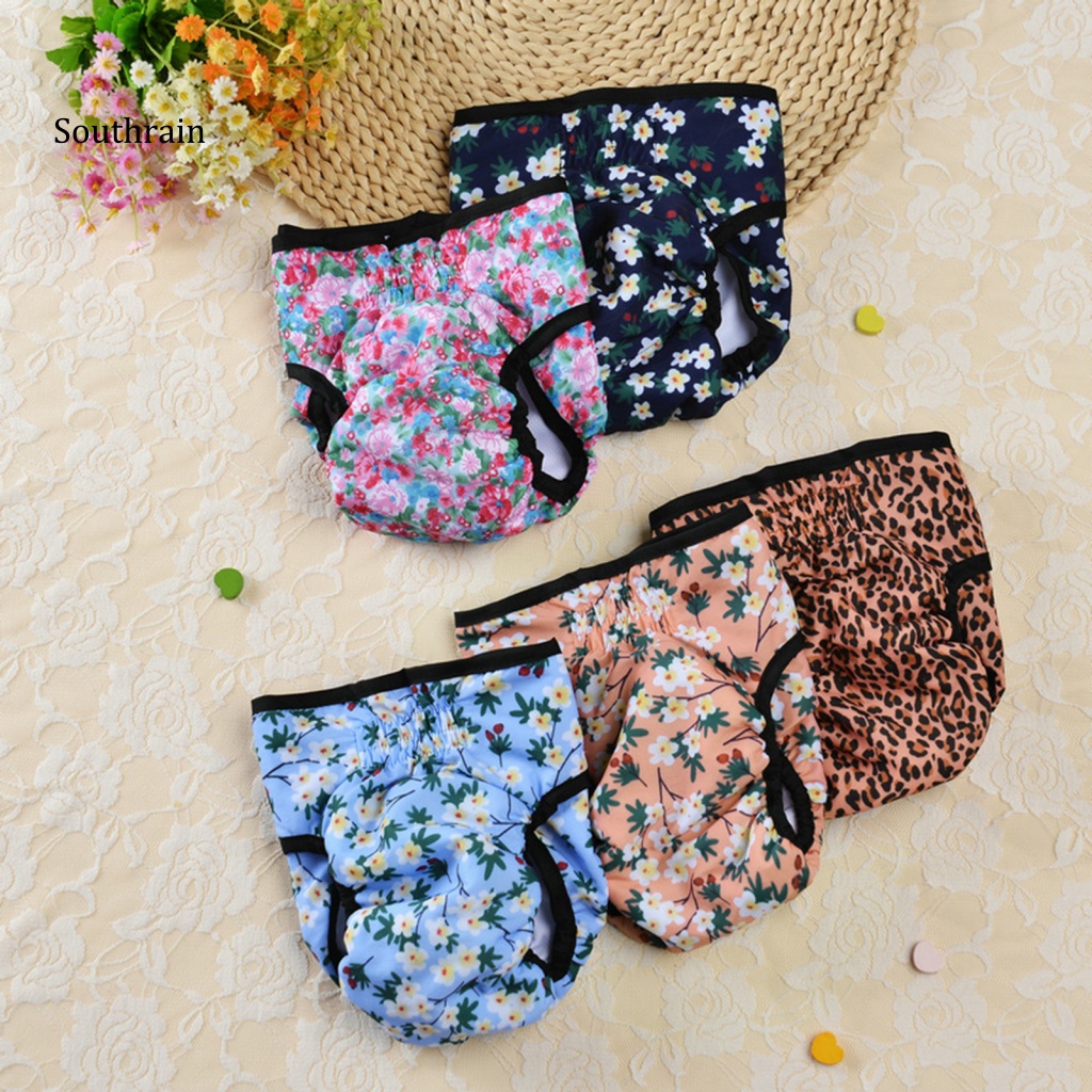 Tã Quần Bằng Cotton Chống Nước Chống Rò Rỉ Thoải Mái Dành Cho Cún Cưng