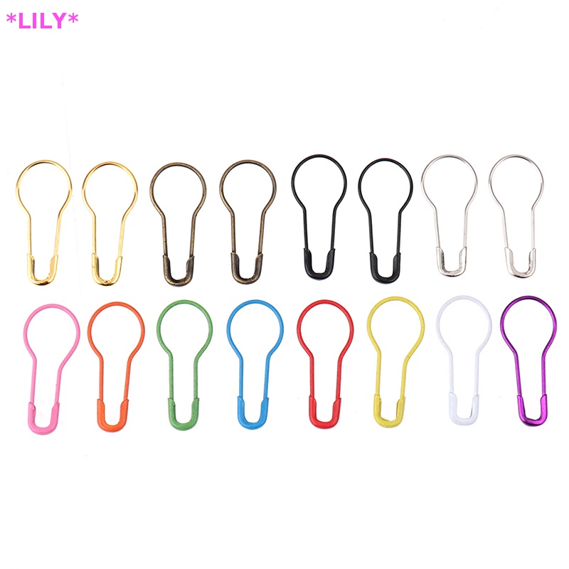 Lily 100 cái kẹp kim đan móc Khâu thủ công dụng cụ Móc Khóa quần áo đánh dấu ghim uuuu