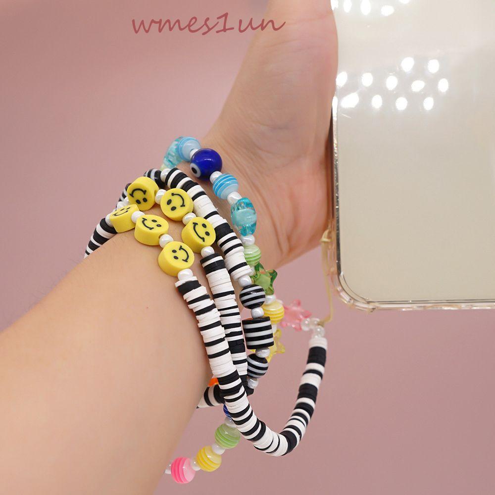 Dây Chuỗi Hạt Chống Thất Lạc Màu Trắng Phong Cách Bohemian Dành Cho Điện Thoại WMES15H