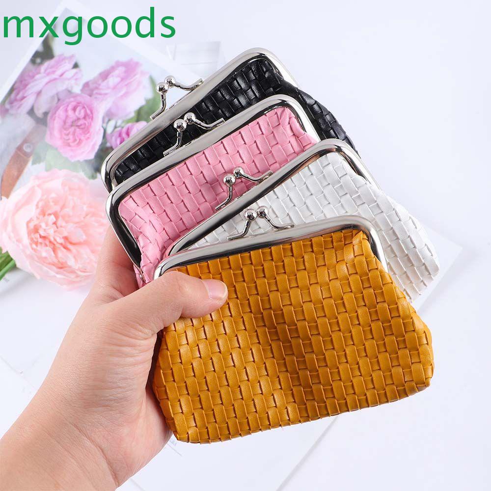 Ví Da Đựng Tiền Xu Nhỏ Gọn Có Khóa Cài Thủ Công Cho Nữ