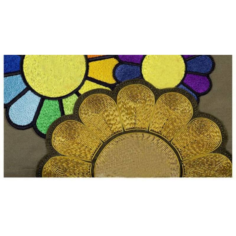 Fashionable New Embroidered Gold Thread SUNFLOWER Shorts Men's Loose Cargo Sports Pants Thin and All-Matching Shorts GRoa