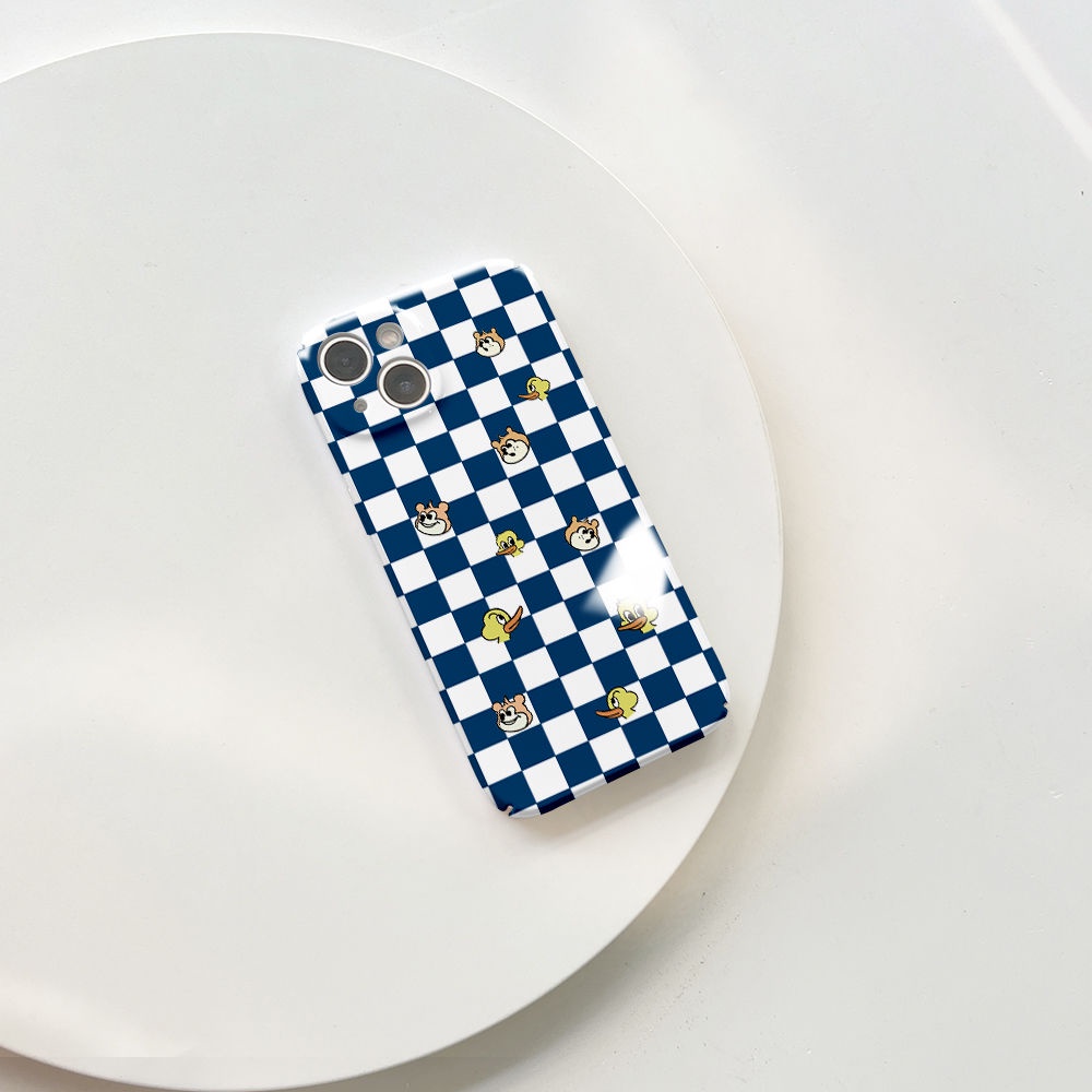 Ốp Điện Thoại Cứng Họa Tiết Kẻ Ô Cho Iphone 137 Lỗ max11 12 / 8 14 pro / Fine NQPM