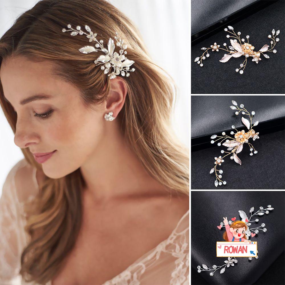 Trâm Cài Tóc Hình Hoa Bằng Hợp Kim Thời Trang Cho Cô Dâu