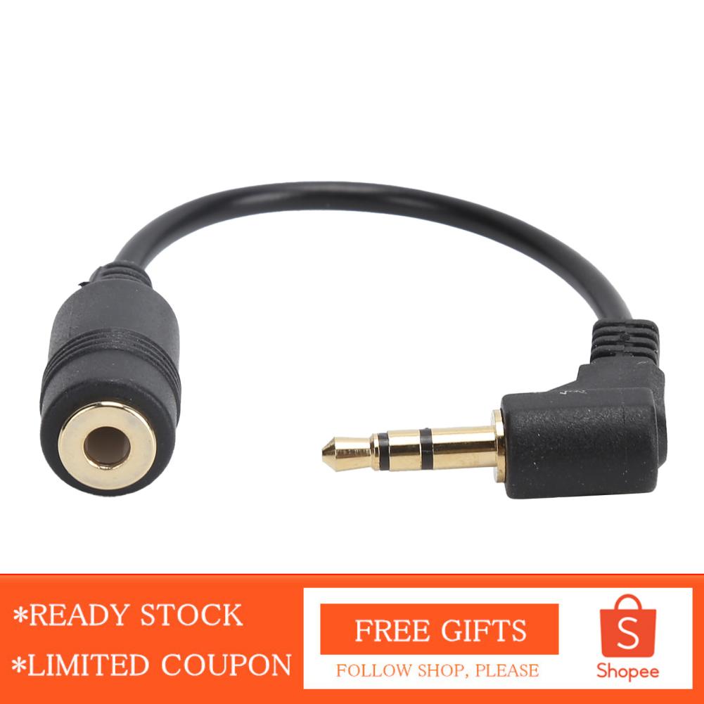 Alwaysonline 90 Degree Elbow Cable 3‑Pole 3.5mm Male To Female  Extension C ZIN