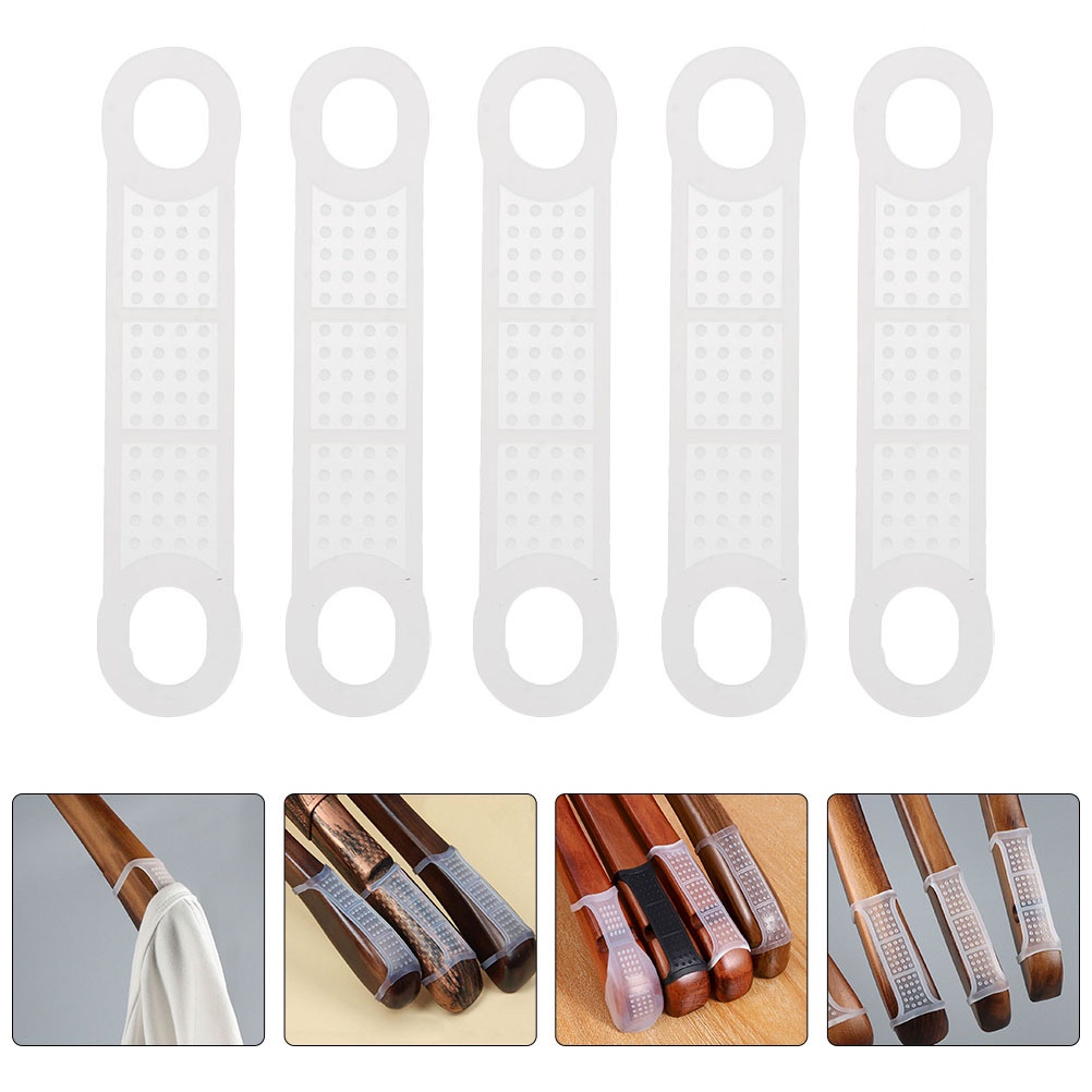 Set 60 Miếng Dán Cao Su Trong Suốt Chống Kẹp Quần Áo 10.5x2.2cm