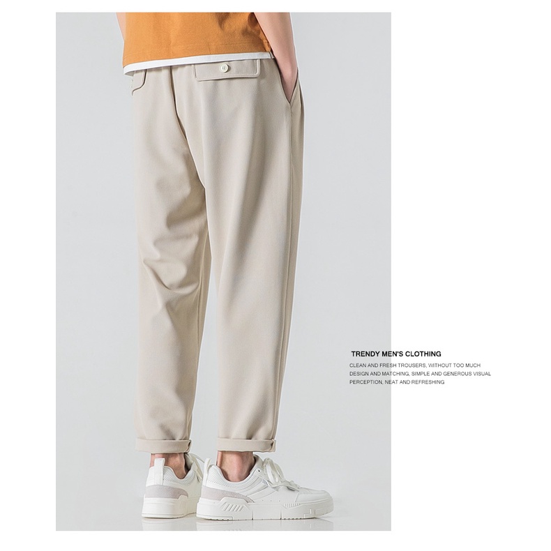 Quần Dài Thể Thao Ống Đứng Dây Rút Thời Trang Mùa Hè Cho Nam