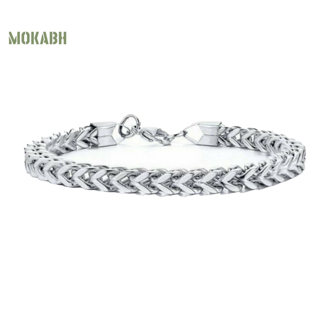 Vòng Đeo Tay Bằng Thép Titan Họa Tiết Xương Rắn Phong Cách Punk Âu Mỹ Thời Trang Cho Nam