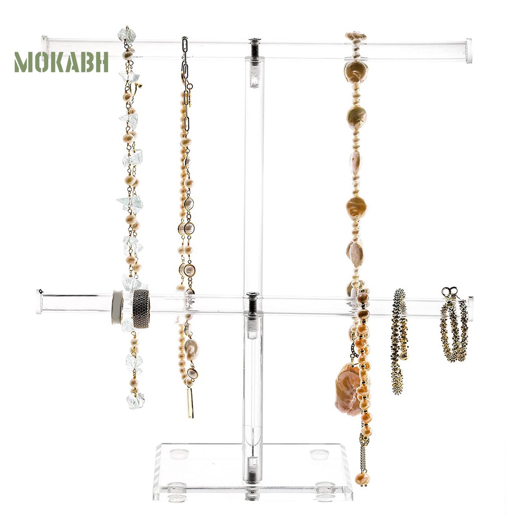 Giá Đỡ Trưng Bày Trang Sức Hình Chữ T Bằng Acrylic Trong Suốt