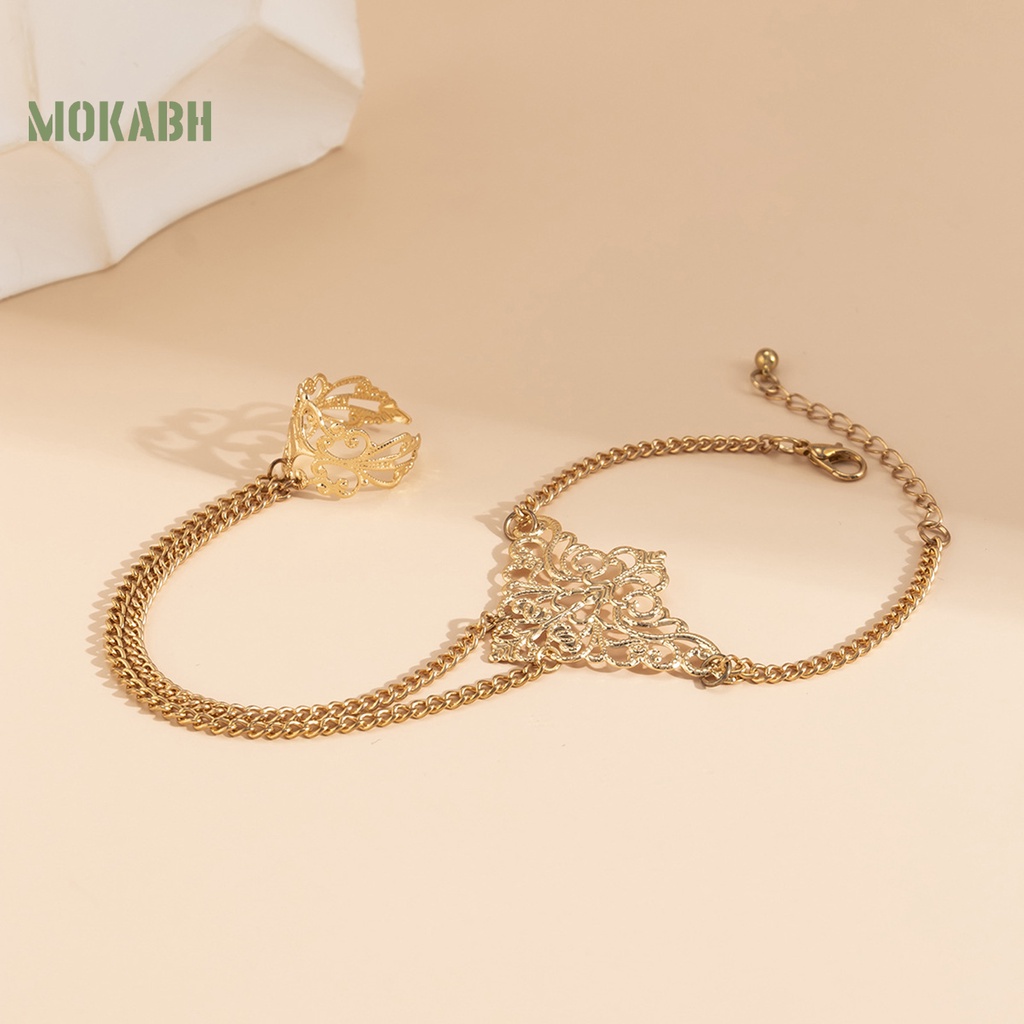 [Mới] Vòng Đeo Tay Dạng Hở Có Thể Điều Chỉnh Trang Trí Hình Đầu Lâu Cá Tính Đơn Giản Thời Trang Không Phai Màu Dành Cho Bạn Nữ