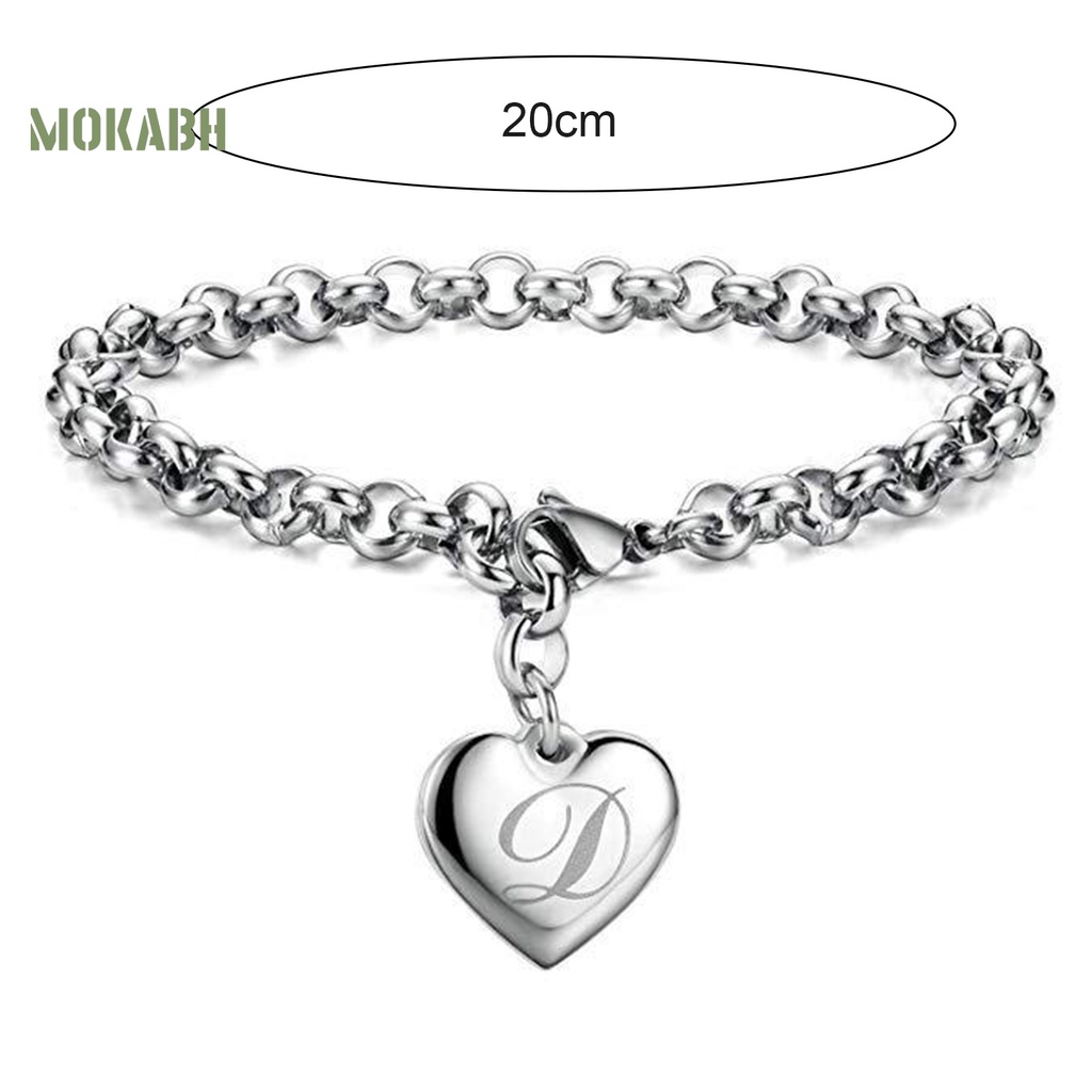 Vòng Đeo Tay Mặt 26 Chữ Cái Thời Trang Nữ Tính