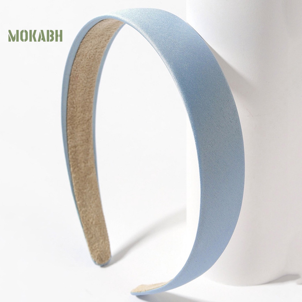 Băng Đô Cài Tóc Bản Rộng 3cm Màu Sắc Trơn Chống Trượt Thời Trang Cho Nữ