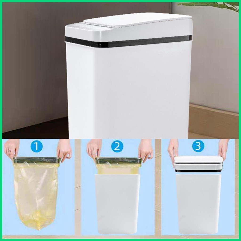 Thùng Rác Thông Minh Cảm Ứng Chuyển Động 12L Có Nắp Chống Nước