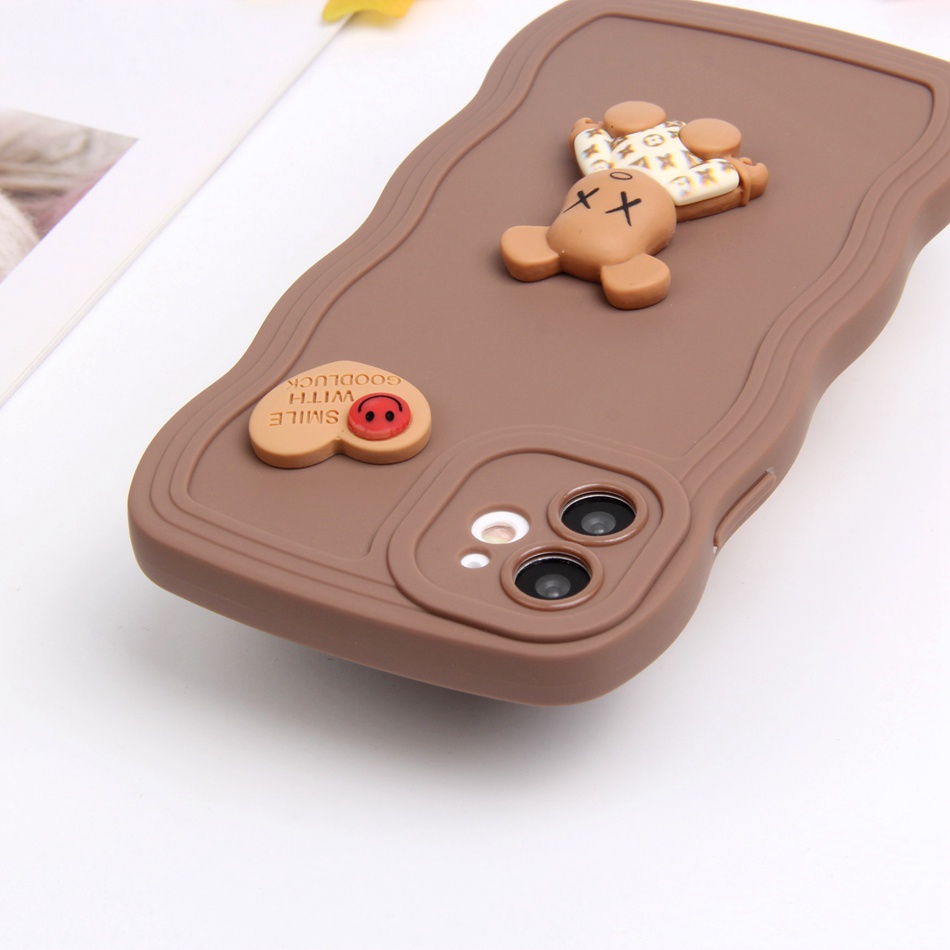 Ốp Điện Thoại Silicon Dẻo Hình Gấu 3D iPhone 11 12 13 14 Pro MAX Plus Mini X XR XS MAX 6 S 7 8 Plus SE 2020 11Pro 12pro 13Pro