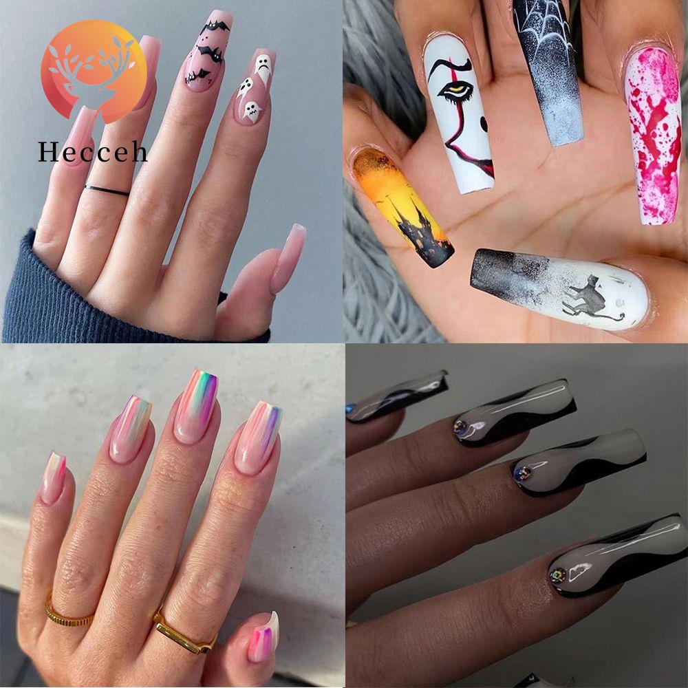 Hộp 24 Món Đồ Chơi HECCEH Chất Lượng Cao|Bộ Móng Tay Giả Có Thể Tháo Rời