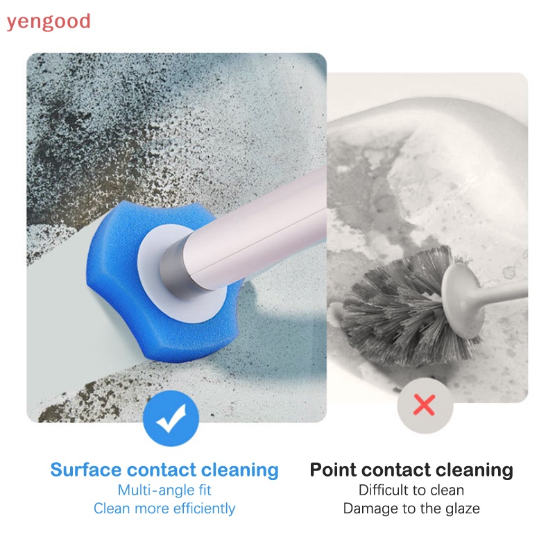 Bộ 5 Bàn Chải Vệ Sinh Toilet Dùng Một Lần Với Tay Cầm Dài Tiện Dụng