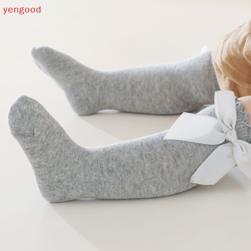 1 Đôi Tất Cotton Mềm Đính Nơ Xinh Xắn Cho Bé Gái