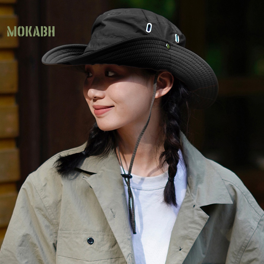 Mũ Tai Bèo Màu Trơn Mau Khô Chống Gió Có Dây Điều Chỉnh Được Cho Nam