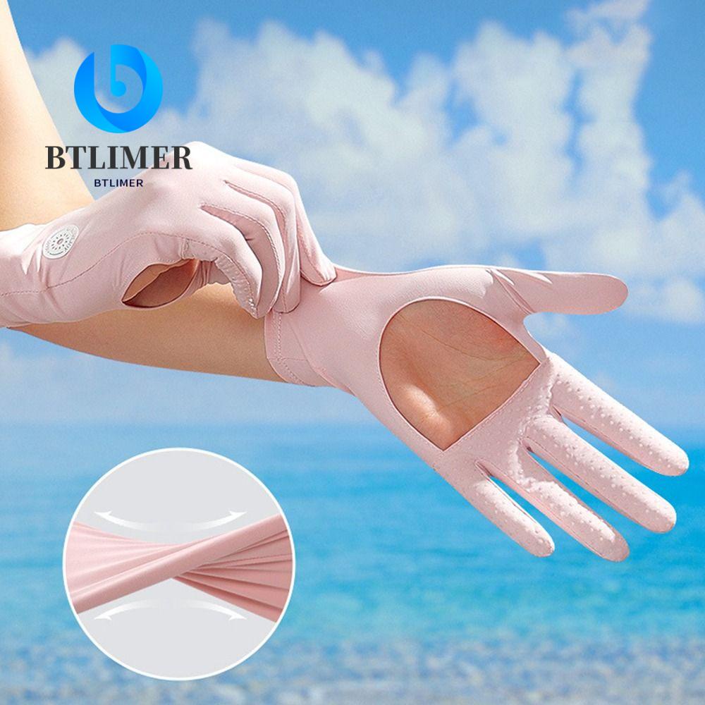 1 Đôi Găng Tay Chống Nắng Bằng Lụa Lạnh Chất Lượng Cao Cho Nữ