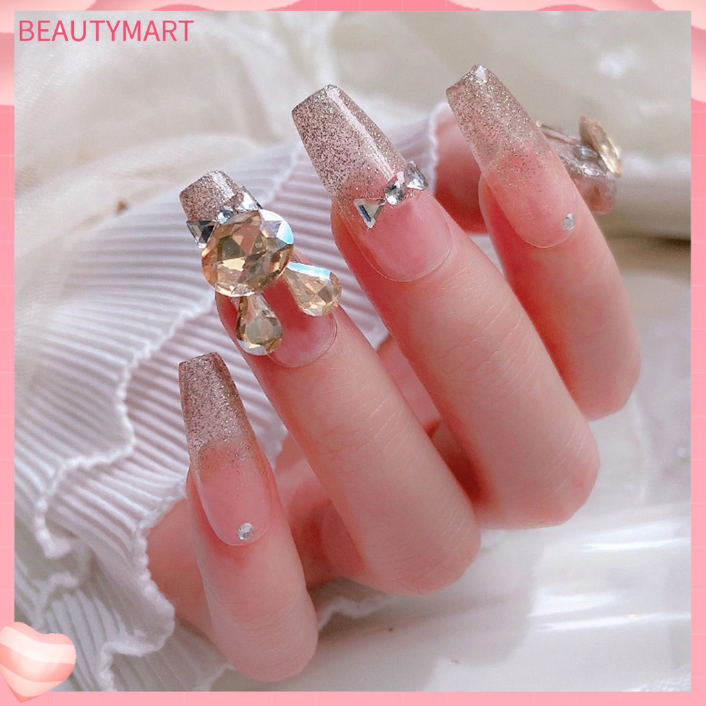 Set 6 Phụ Kiện Đính Trang Trí Móng Tay Lấp Lánh Chống Rơi DIY