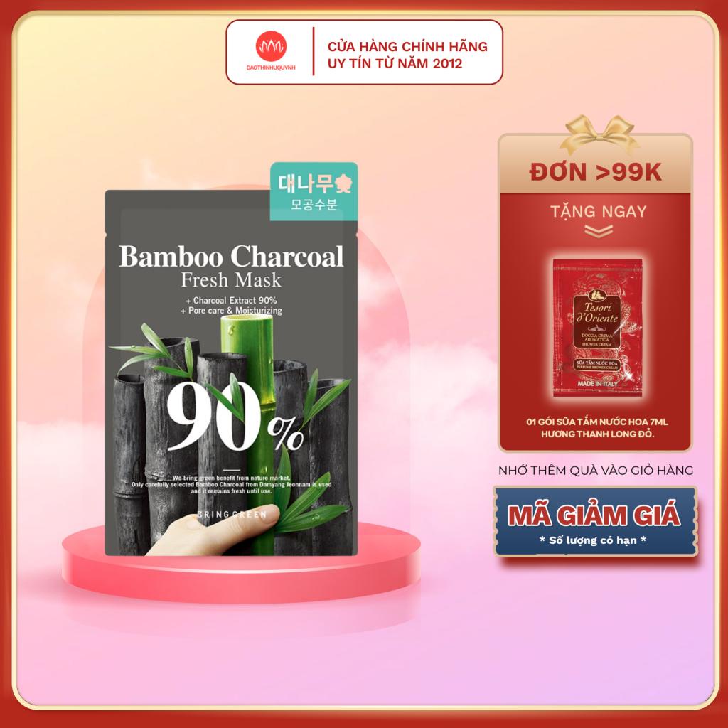 Mặt Nạ Than Tre Dưỡng Da Bring Green Charcoal 90% Fresh Mask 20g