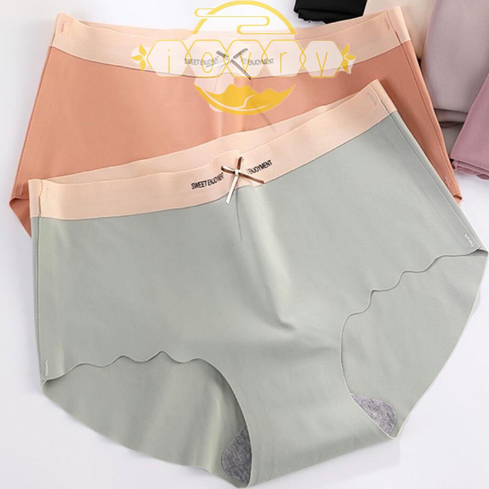 Quần Lót Cotton Thoáng Khí Màu Sắc Retro Cho Nữ