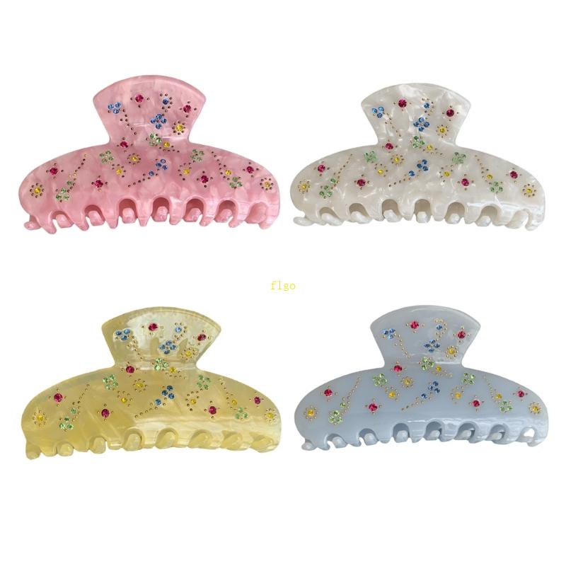 Kẹp Càng Cua Tạo Kiểu Tóc Xoăn Dày Hình Cá Mập Bằng Acrylic Kiểu Hàn Quốc Cho Nữ