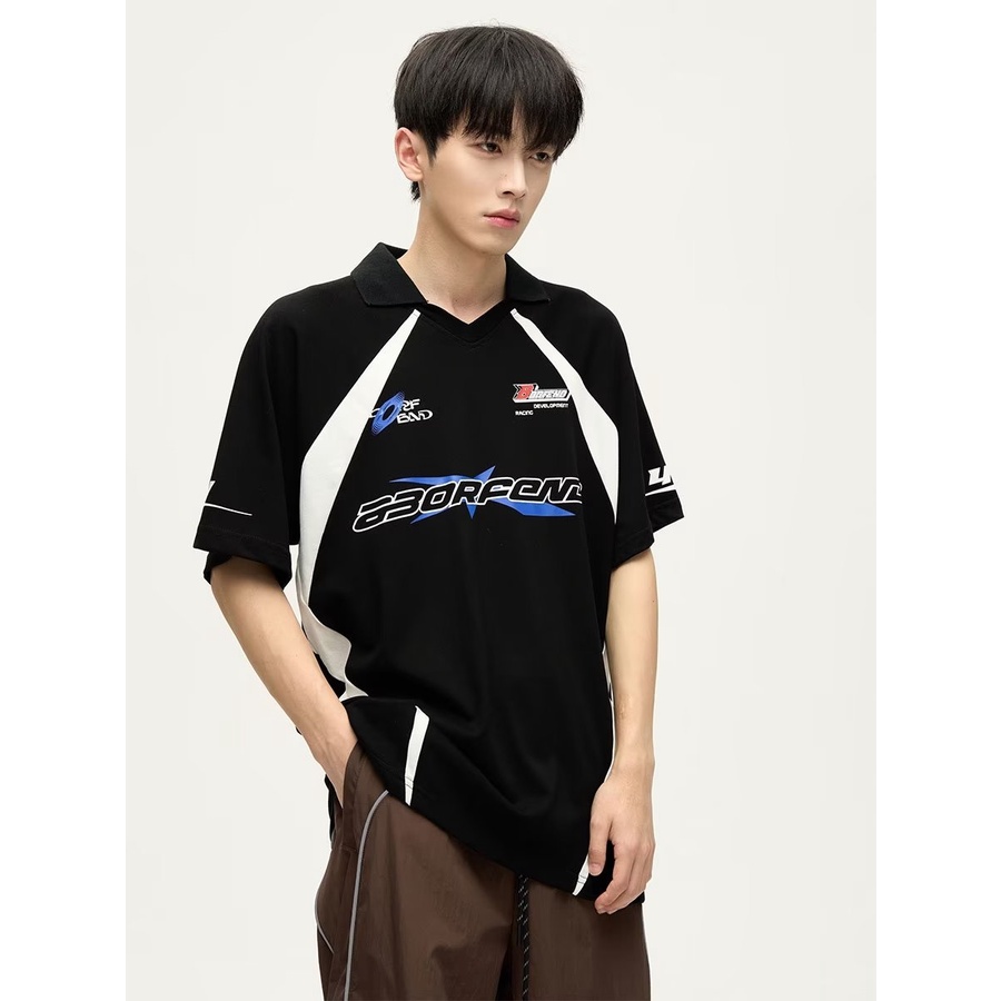 Áo Thun polo Tay Ngắn Phong Cách Retro Mỹ Cá Tính