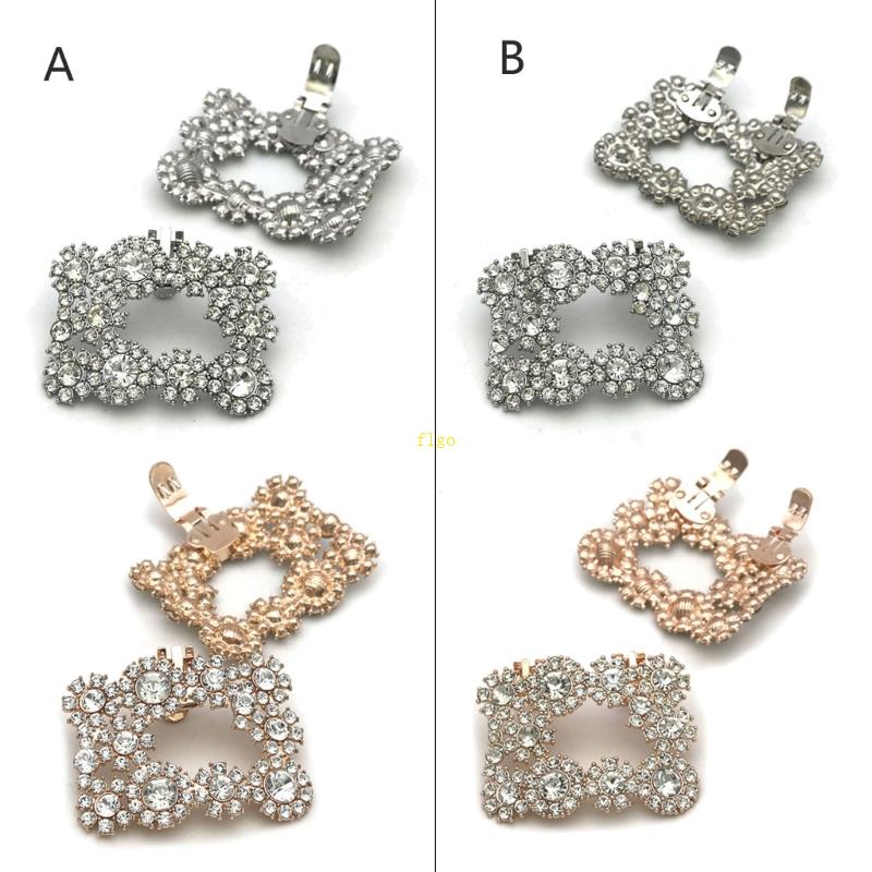 Kẹp Đính Đá Trang Trí Giày Cao Gót Lấp Lánh Cho Cô Dâu