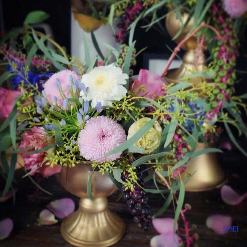 Chậu Hoa Bằng Kim Loại Phong Cách Vintage Dùng Trang Trí Nhà Cửa / Tiệc Cưới