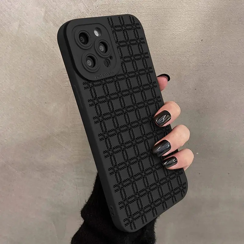 Ốp Điện Thoại Silicon TPU Mềm Đen Hình Vuông Chống Vỡ Cho IPhone 14 13 Pro Max 11 12 Pro Max XS X XR SE 2020 6S 8 7 Plus