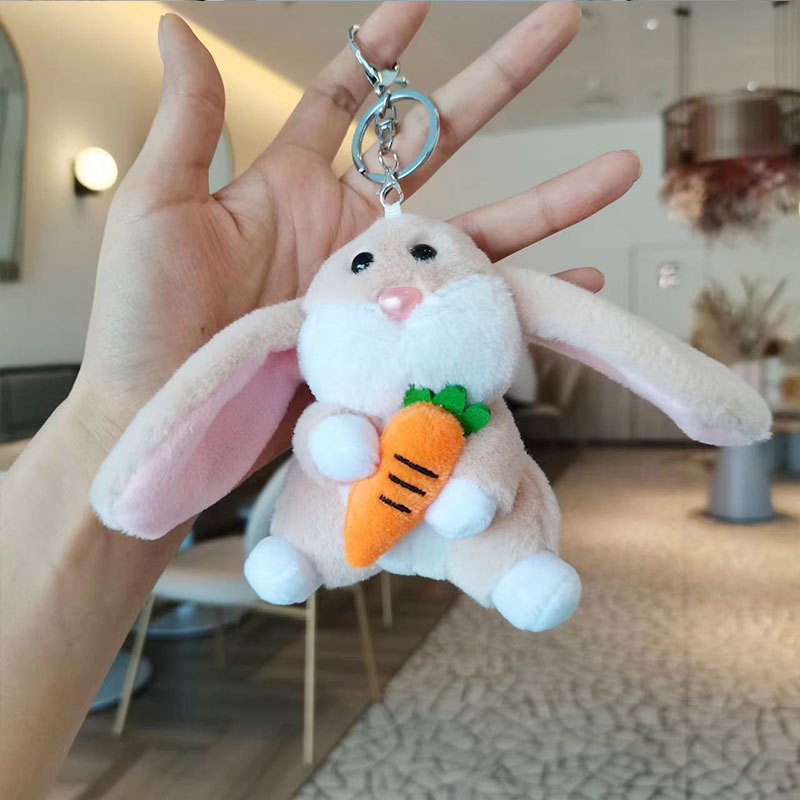 Móc chìa khoá Móc khoá gấu bông mini đáng yêu thỏ đeo túi khủng  Đồ Chơi Trẻ Em Quà Tặng Sinh Nhật Móc khoá thỏ tai dài