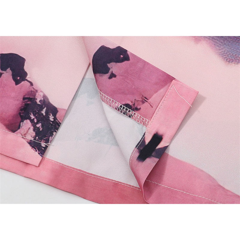 Z-a88r-a &amp; - Áo Sơ Mi Ngắn Tay In Hình Phong Cảnh Đường Phố Cao Cấp Thời Trang