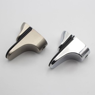 2XZinc Alloy Glass Shelf Bracket Support Wall-Mount Wood Shelves Holder Clamp
