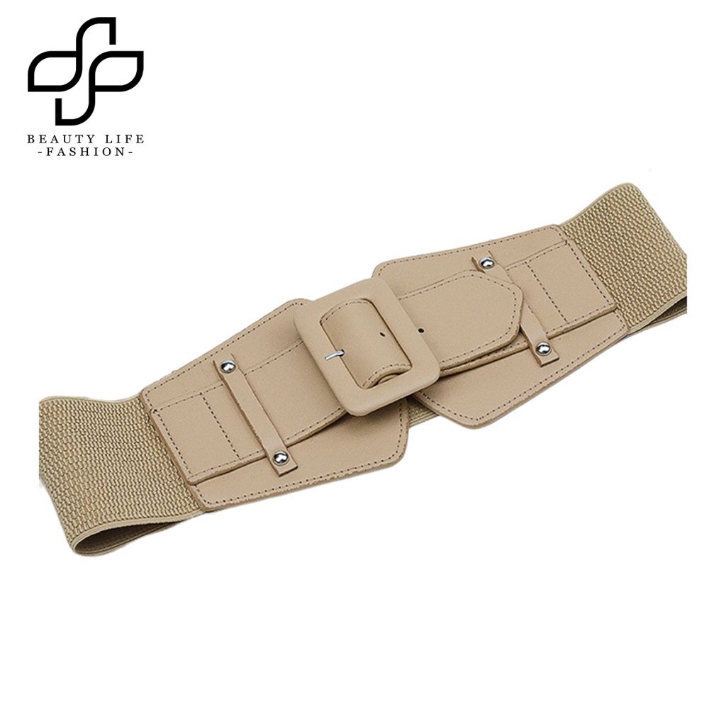 Thắt Lưng Giả Da Bản Rộng Co Giãn Chống Trượt Có Thể Điều Chỉnh Thoải Mái