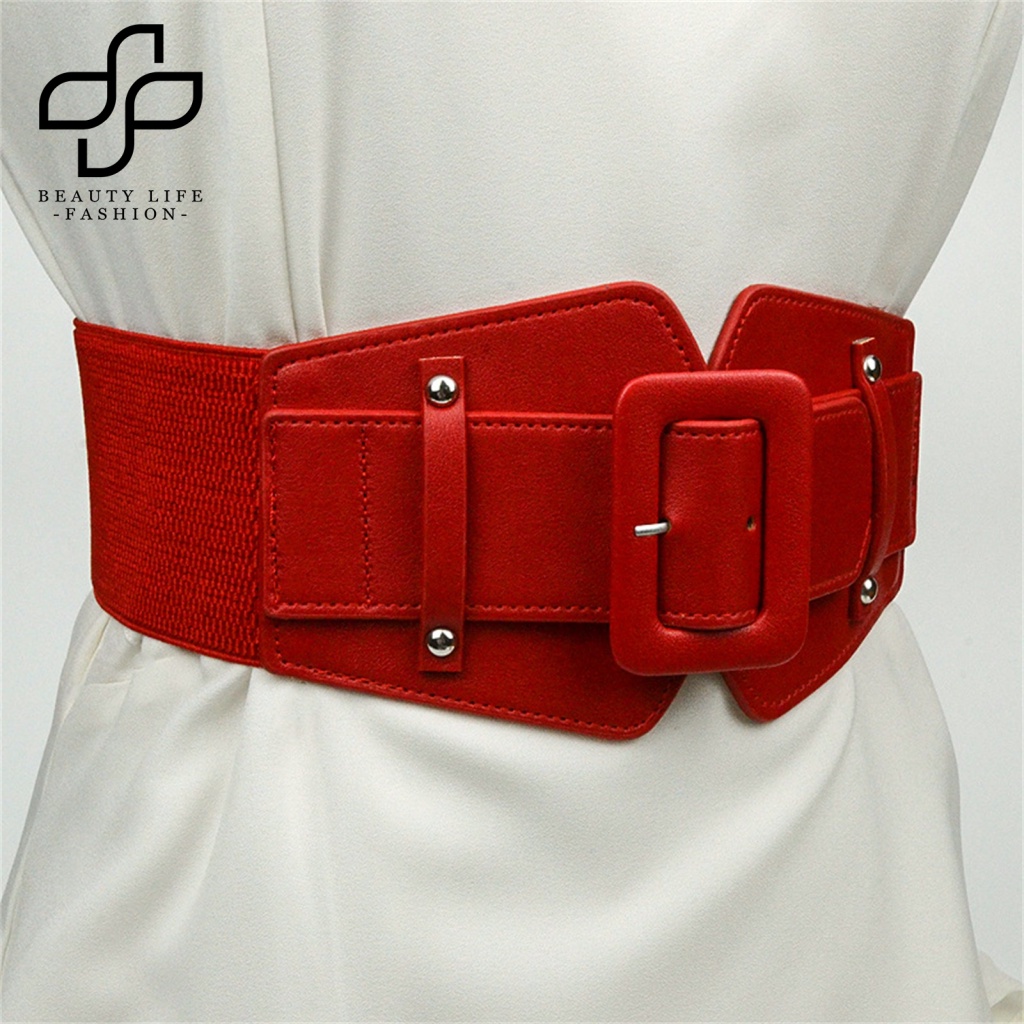Thắt Lưng Giả Da Bản Rộng Co Giãn Chống Trượt Có Thể Điều Chỉnh Thoải Mái