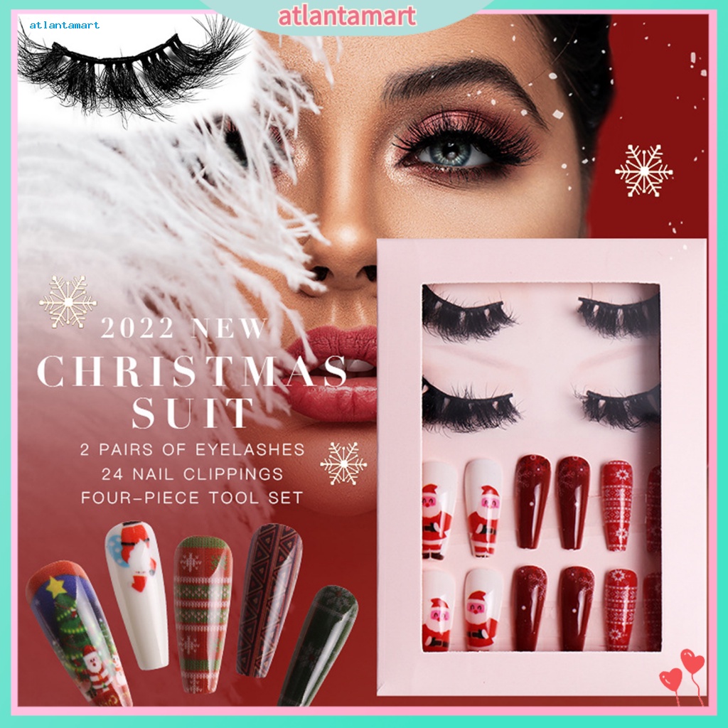Túi Đựng Đồ Dùng Cao Cấp Tiện Dụng| 1 Bộ Lông Mi Giả 3D Hiệu Ứng Tự Nhiên Trang Trí Giáng Sinh Cho Nữ