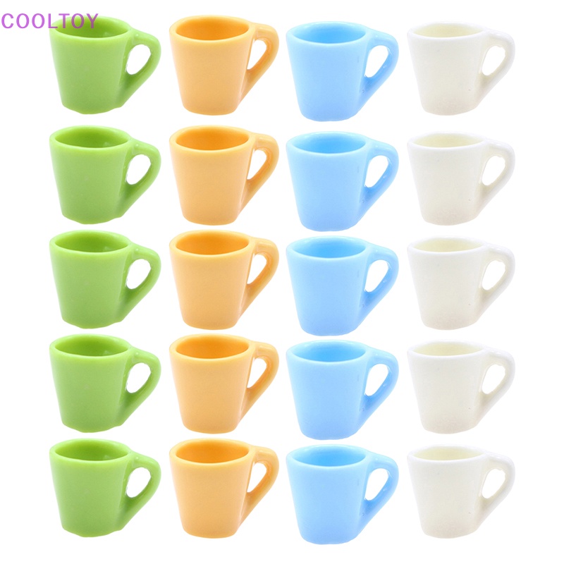 Set 5 Cốc Nước Màu Sắc Ngọt Ngào Trang Trí Nhà Búp Bê 1: 12